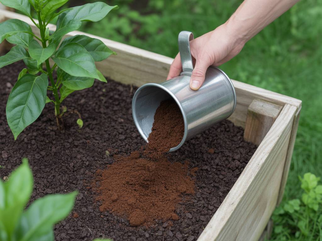 Are coffee grounds good for the garden in low-input permaculture beds