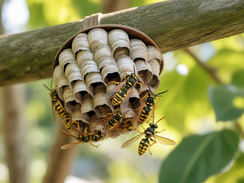 How to get rid of a wasp nest naturally in a small uk garden without harming pollinators